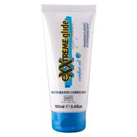 HOT EXXTREME GLIDE LUBRICANTE BASE AGUA ACEITE CONFORT A 100 ML