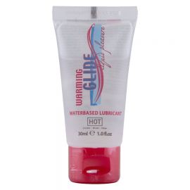 HOT WARMING GLIDE LIQUID PLEASURE LUBRICANTE BASE AGUA EFECTO CALOR 30 ML