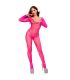 CHILIROSE CR 4894 BODYSTOCKING MALLA ROSA NEON S M